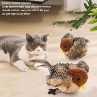 Flapping Bird Cat Toy USB Rechargeable Touch Activated Kitten Toy Remote Control Interactive Cat Feather Chaser Toy