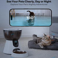 2L-4L 5G Net Automatic Cat Feeder – Smart Pet Feeder for Cats & Dogs, Food Dispenser with Camera Recorder, Timing Video Feeding Bowl