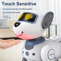 Funny RC Robot Electronic Dog Stunt Dog Voice Command Programmable Touch-sense Music Song Robot Dog for Children's Toys