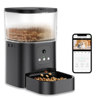 3L-6L Large Capacity Automatic Pet Feeder – Smart APP Remote Timing Control, Cat & Dog Food Dispenser with Camera, WIFI Recording