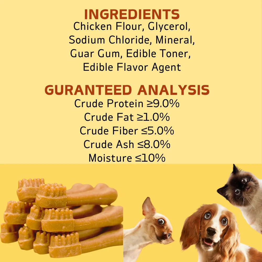 7.05oz/14.11oz  (200g/400g) Dental Care with Chicken Flavor, Natural Ingredients, Natural Dog Treats, Health