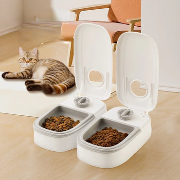 Pet Automatic Timing Feeder – Detachable Auto Dog Dry Food Dispenser, Smart Timed Pet Food Feeder for Cats & Dogs