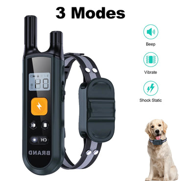 Electric Dog Training Collar Waterproof Pet Long Distance Remote Control Rechargeable training dog collar with Shock Vibration