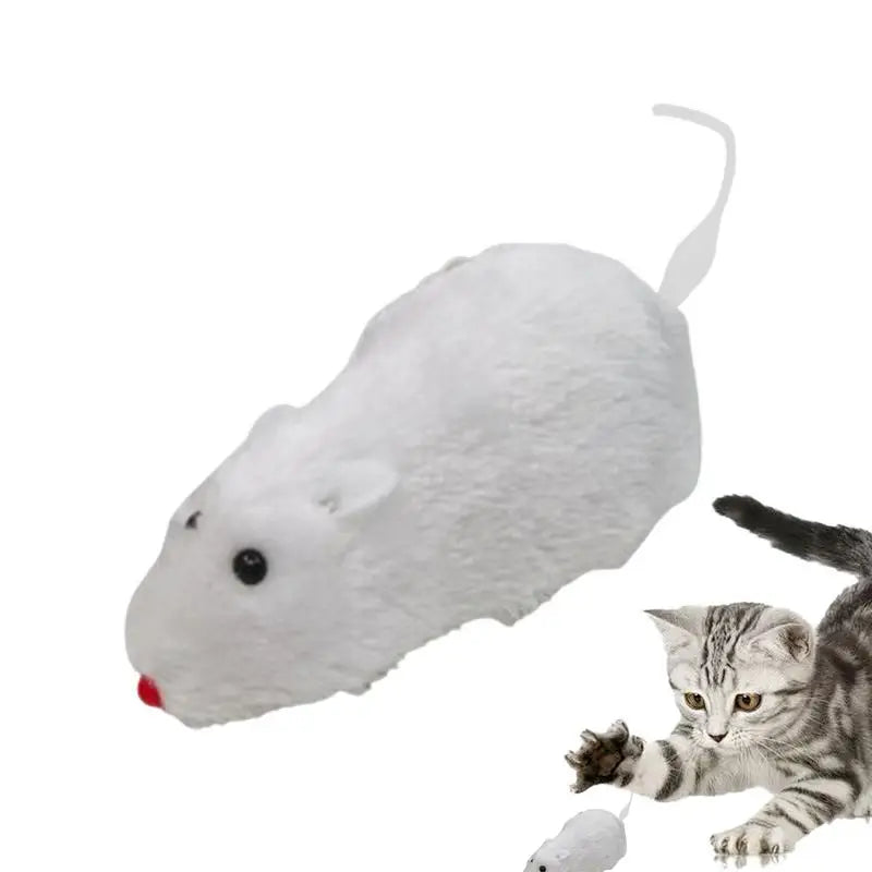 1pcs Fun Mouses Toy and Interactive Plush Wind-Up for Cats Dogs and Kids Mechanical Moving Animal Toy for Playtime and Pranks